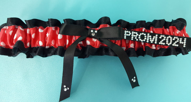 Minnie Mouse Inspired Double Ruffle Garter
