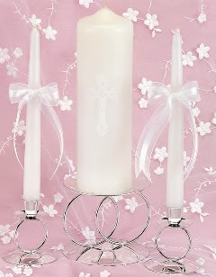 Candle w/ Venise Cross