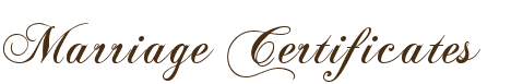 Marriage Certificates