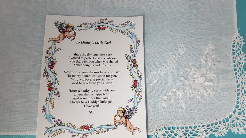 To Daddy's Little Girl Hanky