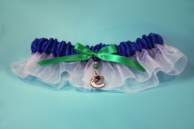 Vancouver Canucks Inspired Garter with Licensed Charm