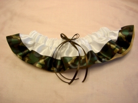 Satin Garter with Camo Trim