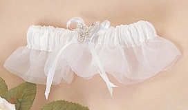 Organza Garter w/ Butterfly