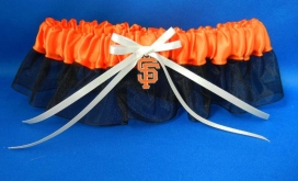 San Francisco Giants Inspired Garter with Licensed Charm
