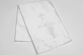 Silk "My Baptism" Baby Burp Cloth