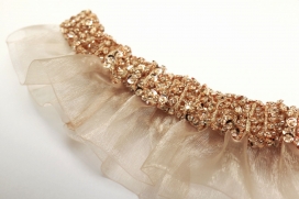 Mocha Mousse SEQUIN GARTER
