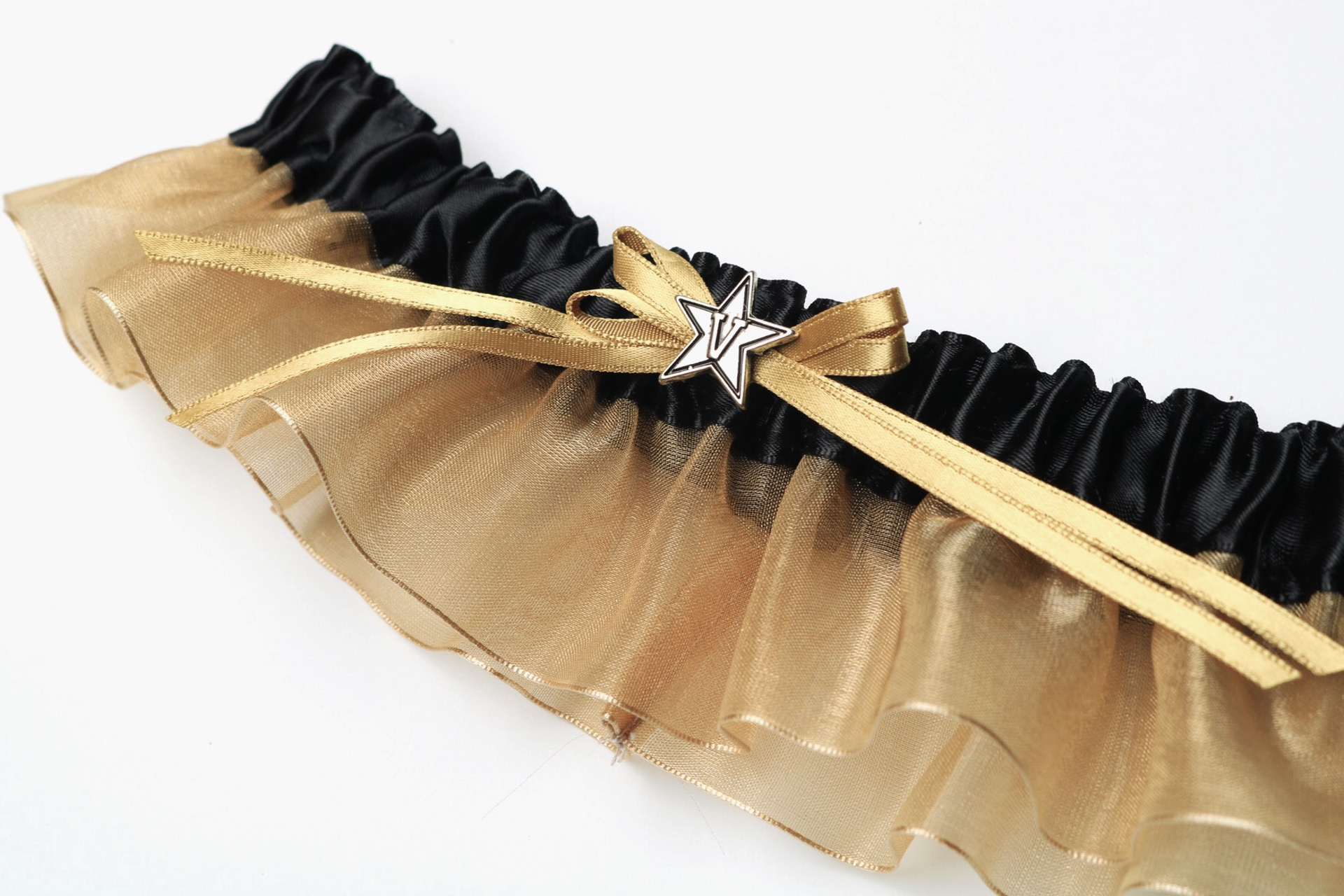 Vanderbilt University Inspired Garter with Licensed Collegiate Charm Vanderbilt University Inspired Garter with Licensed Collegiate Charm