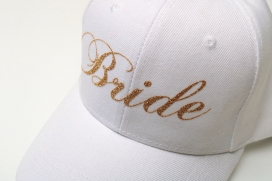 WHITE "BRIDE" CAP