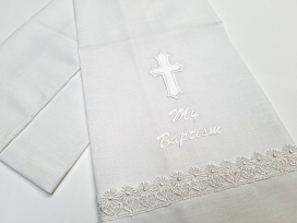 "My Baptism" Embroidered Towel