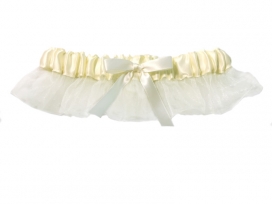 Ivory Satin Garter