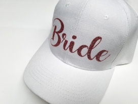White "BRIDE" CAP