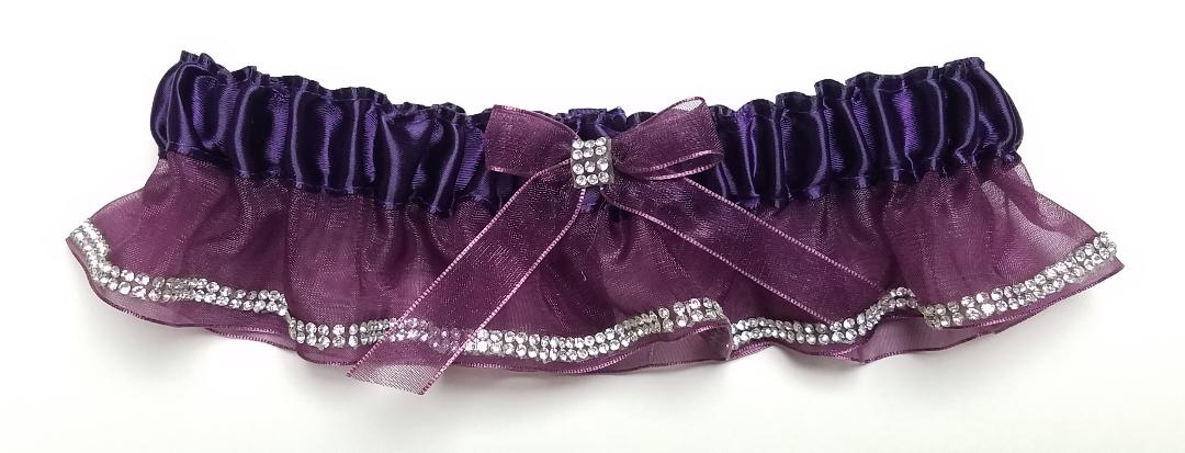 Eggplant Sparkle Garter