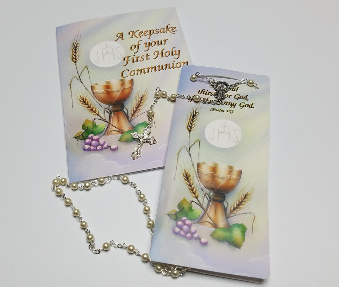 First Communion Rosary Set Girl