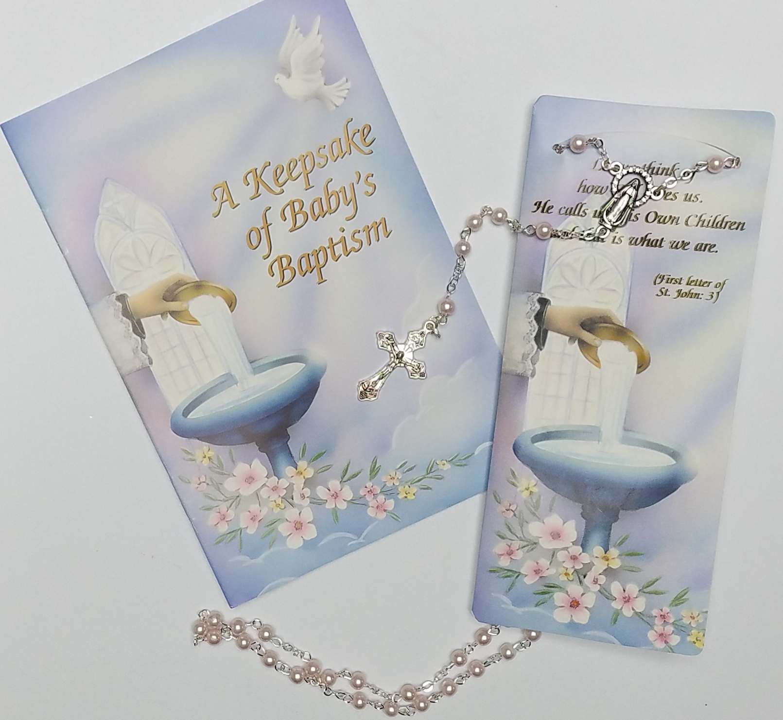 Baby Baptism Rosary Set Girl