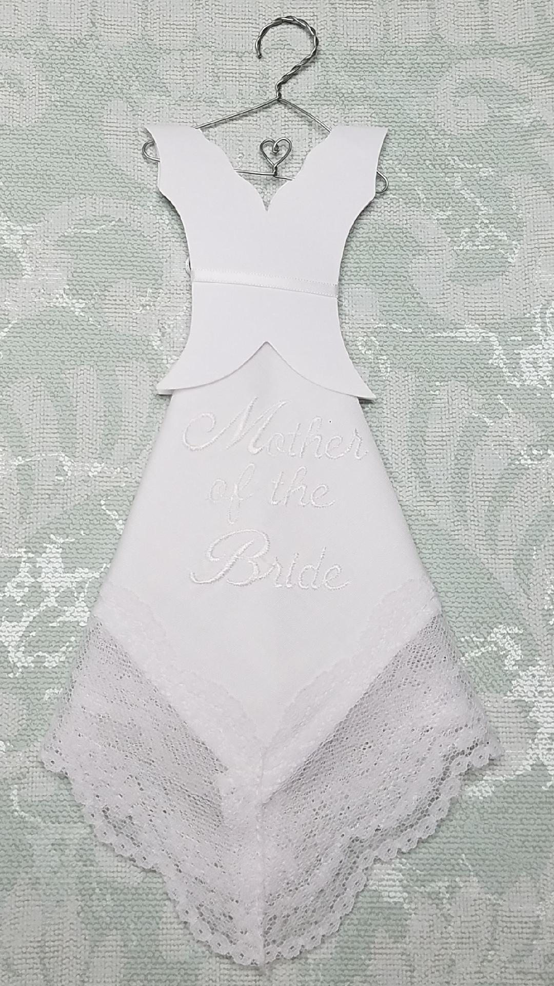 Wedding Dress hanky-Mother of Bride