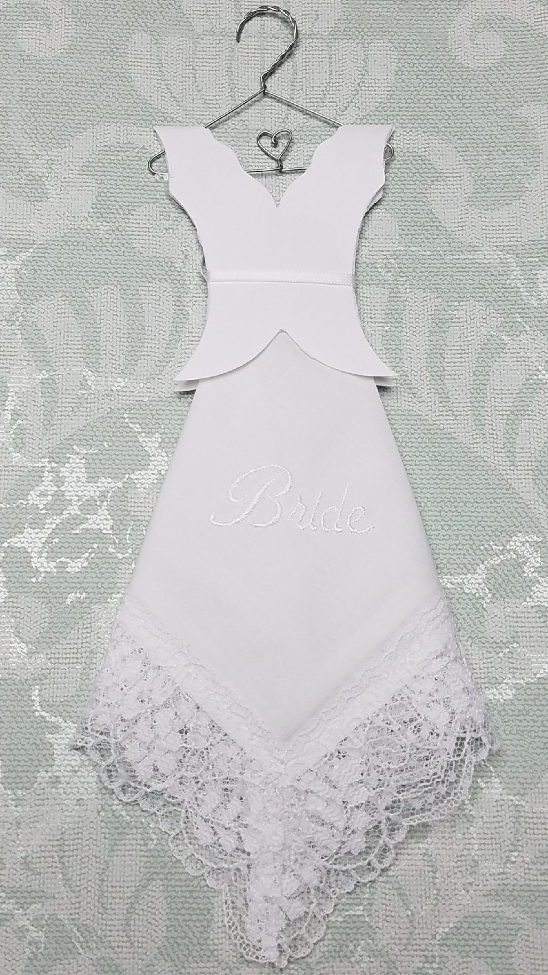 Wedding Dress Hanky- Bride