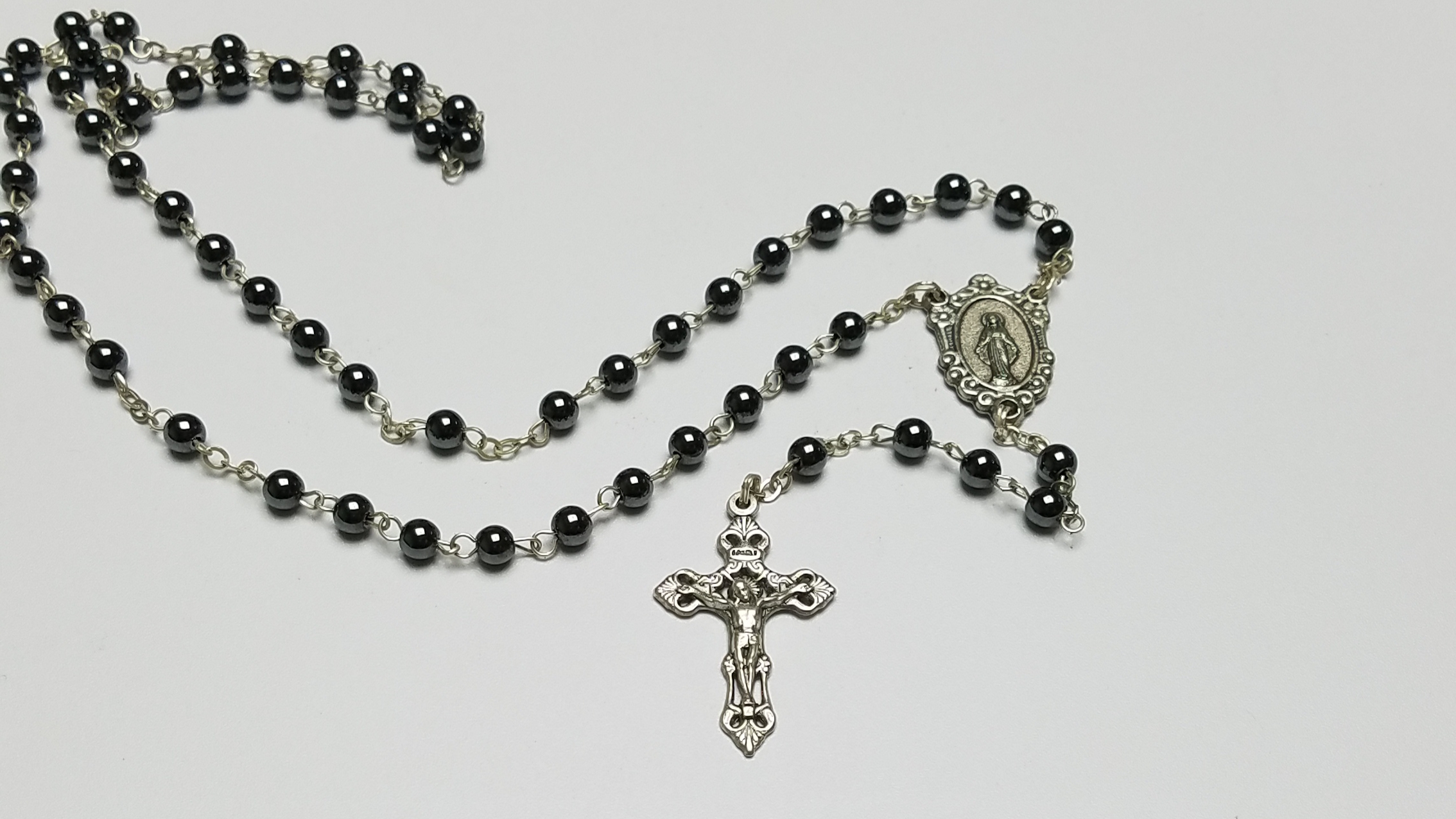 Hematite Pearl Bead Rosary