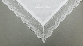 White "Daughter" Embroidered Hanky