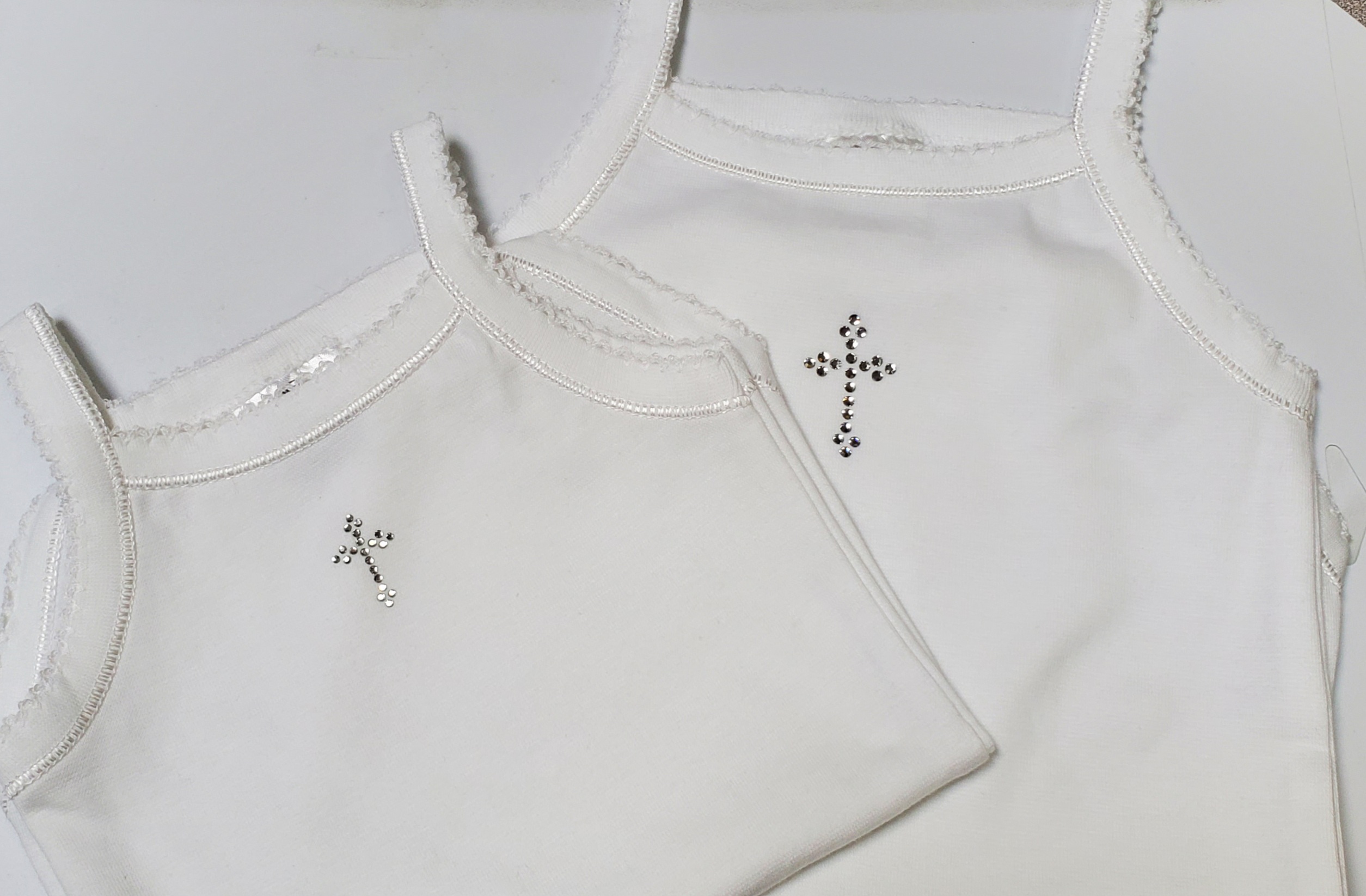 Baby Onepiece w/ Crystal Cross