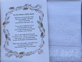 Mother of the Bride Hanky and Poem