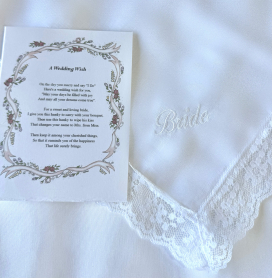 A Wedding Wish Hanky and Poem