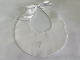 Cotton-Linen Bib w/ Celtic Cross