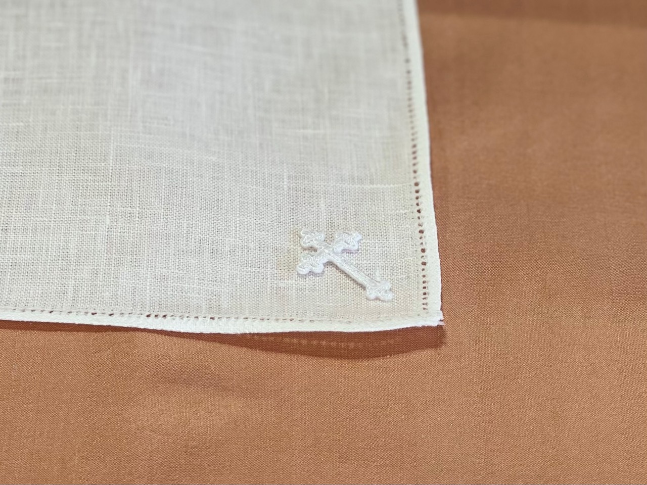 Irish Linen Hankie w/ Cross