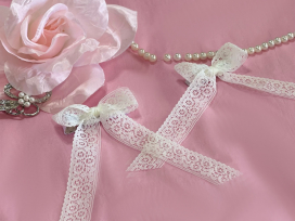 2-Pack Lace Bow Hair Bow Clips