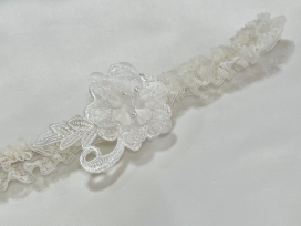 Ruffled Lace & Floral Headband