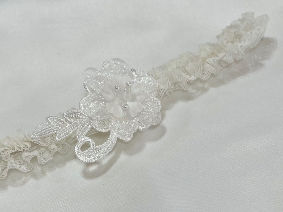 Ruffled Lace & Floral Headband