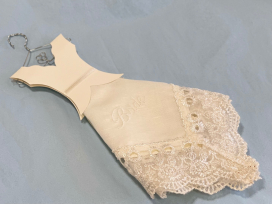 Ivory Wedding Dress Hanky- Bride