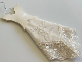 Ivory "Grandmother of the Groom" Wedding Dress Hanky