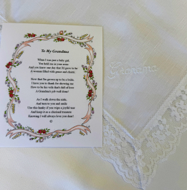 "To My Grandma" Hanky