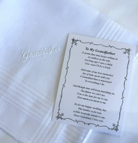 "To My Grandfather" Hanky and Poem