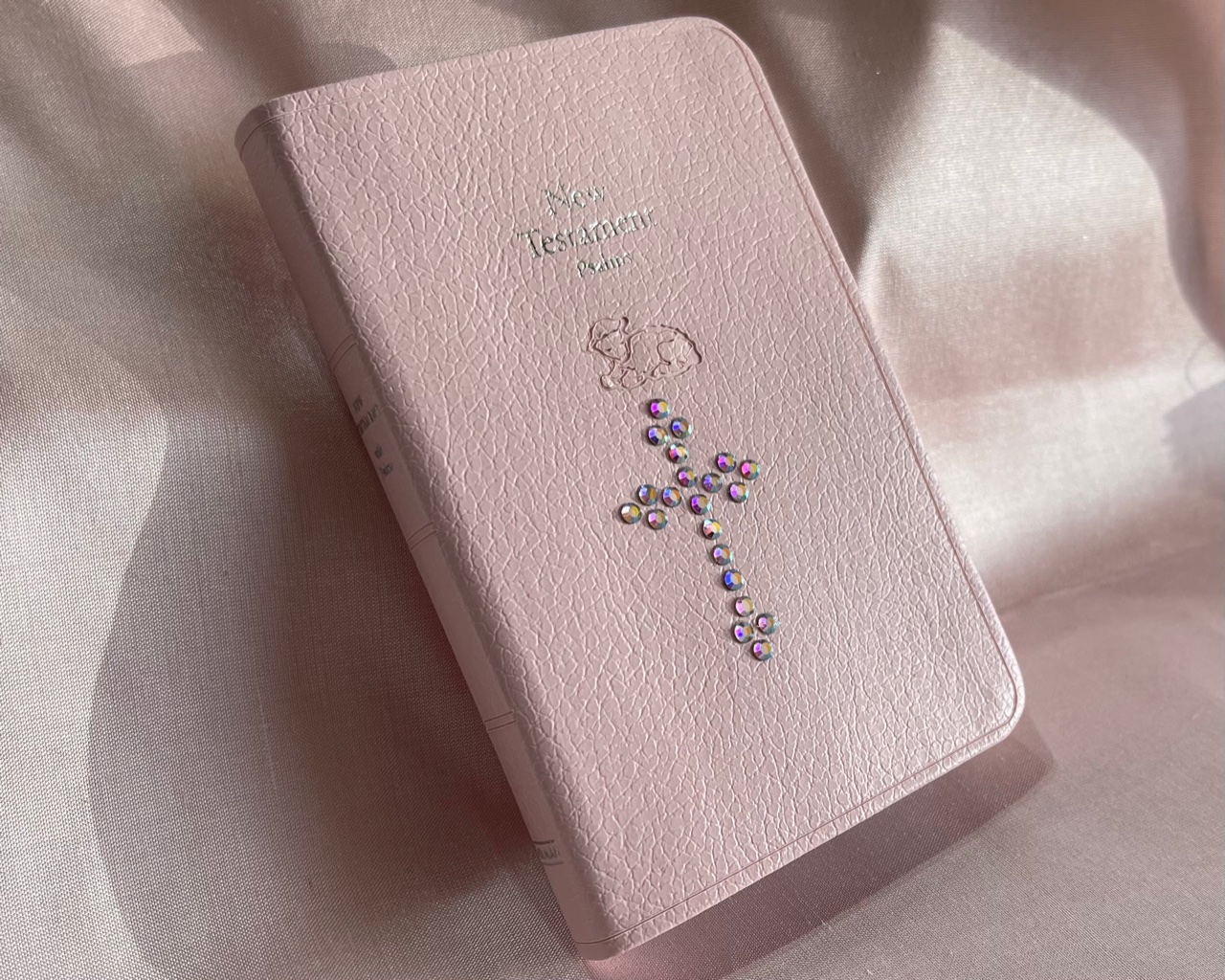 Baby Bible w/ Our Fine Crystal Cross