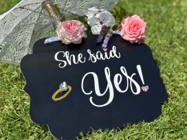 "She said Yes!" Bridal Sign