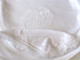 "My Baptism/Christening Day" Blanket w/ Lace