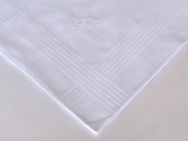 "Father"  Embroidered  white Handkerchief
