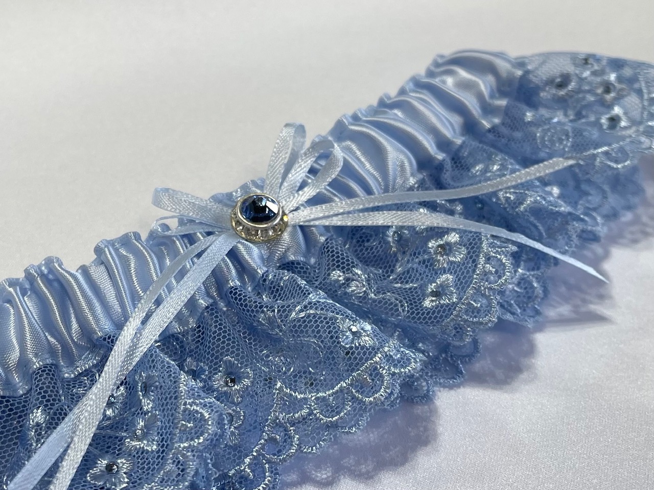 French Lace Garter w/ Crystals