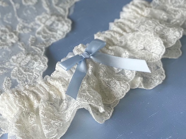 Lace Garter with a Hint of Blue