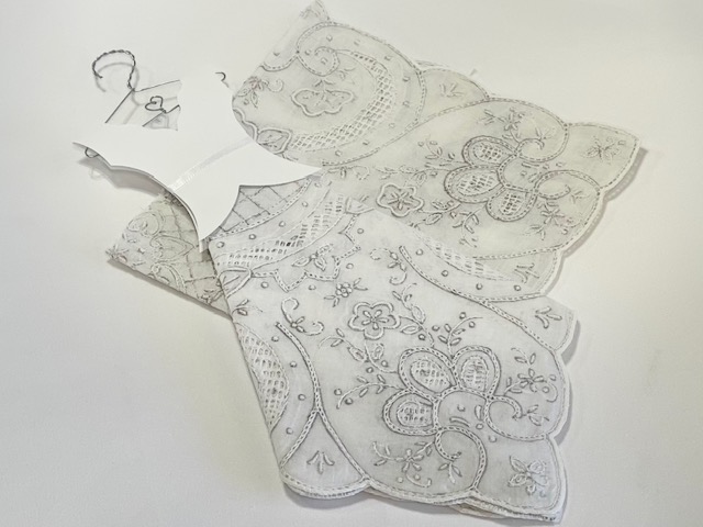 Drawnwork Floral Hanky