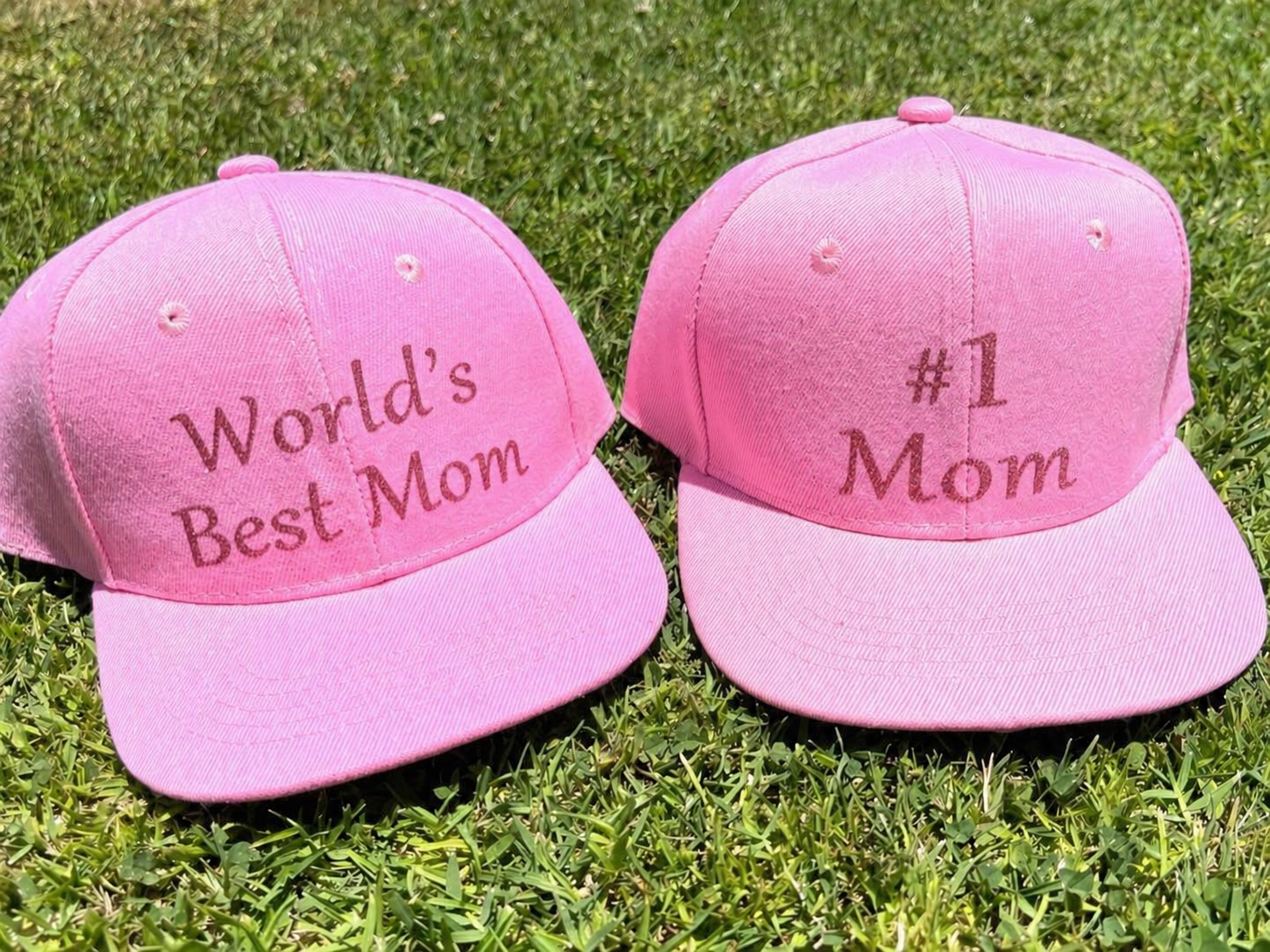 Pink Mom Cap w/ Pink Glitter