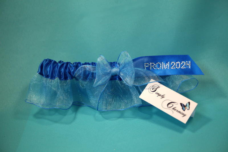 Royal Blue Ombre Prom Garter