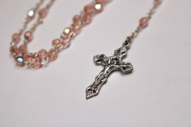 Rose Pink Crystal Rosary