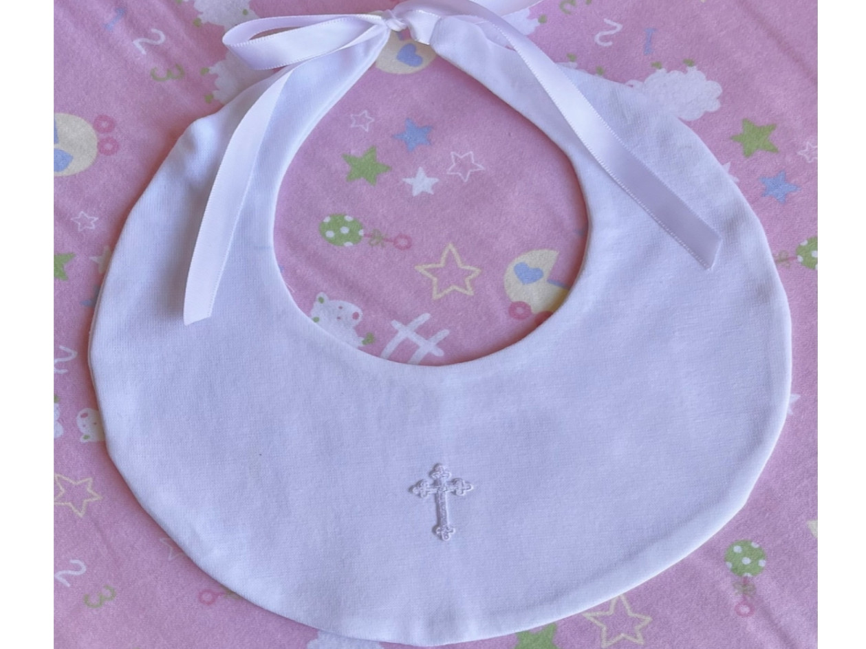 Baby Bib w/ Cross