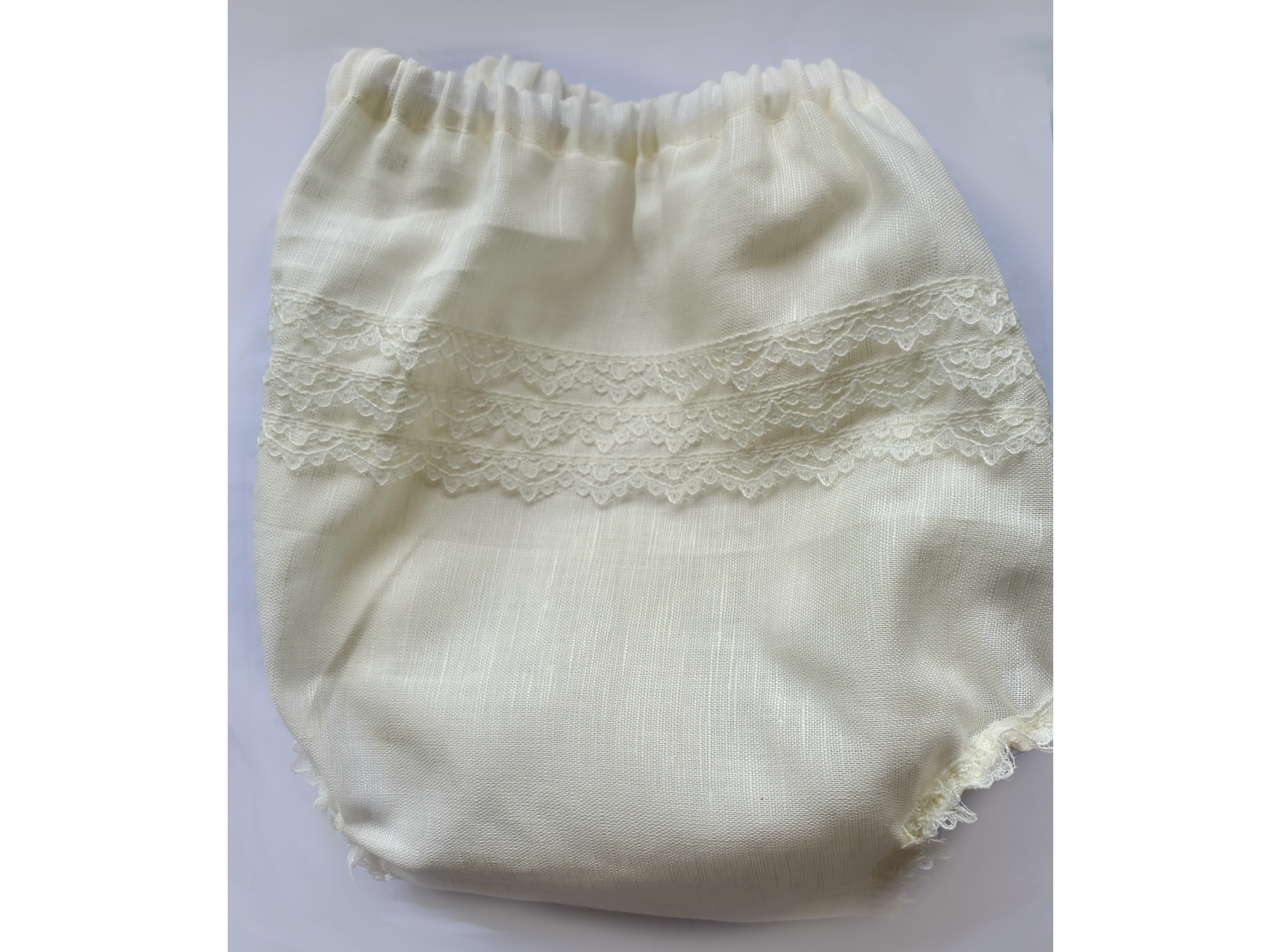 Ivory Baby Bloomers/Diaper Cover