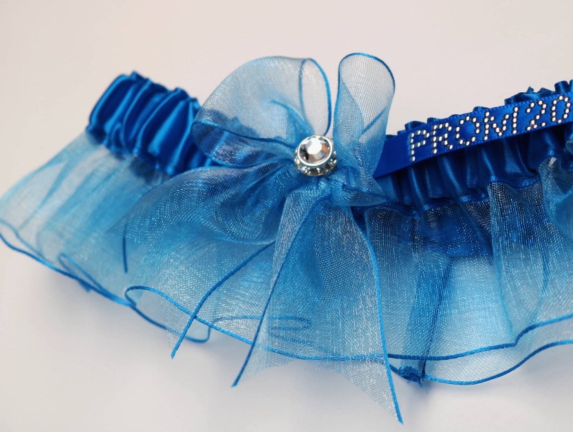 Electric Blue Ombre Prom Garter