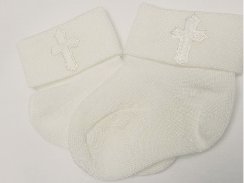 Lt. Ivory Boy's Socks w/cross