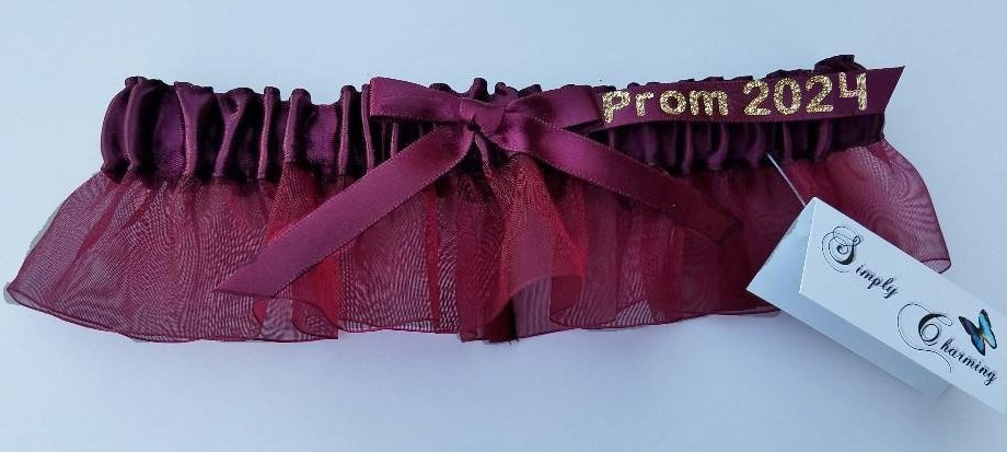 Maroon garter w/ Prom 2024