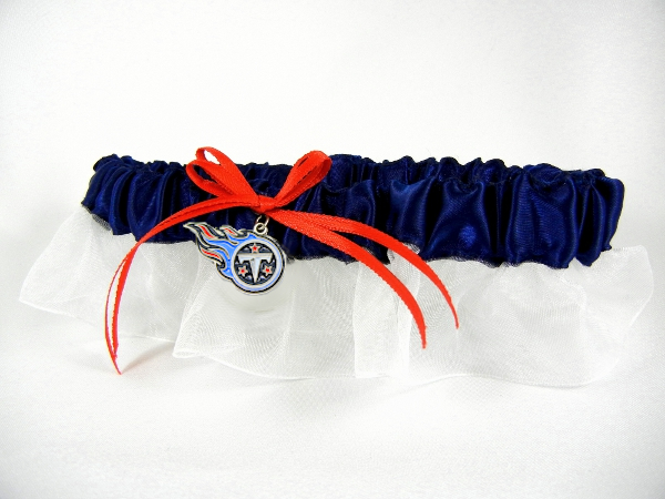 Tennessee Titans Inspired Garter with Licensed Charm Tennessee Titans Inspired Garter with Licensed Charm